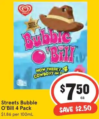 Ritchies Streets Bubble O'Bill 4 Pack offer