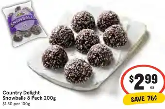 Ritchies Country Delight Snowballs 8 Pack 200g offer