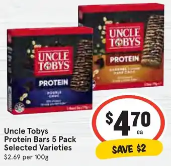 Ritchies Uncle Tobys Protein Bars 5 Pack offer