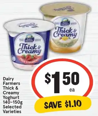 Ritchies Dairy Farmers Thick & Creamy Yoghurt 140-150g offer