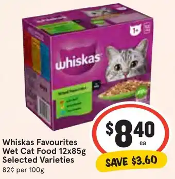 Ritchies Whiskas Favourites Wet Cat Food 12x85g offer