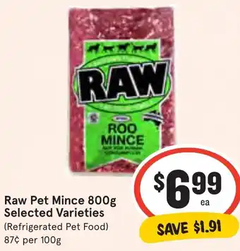 Ritchies Raw Pet Mince 800g offer