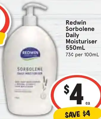 Redwin Sorbolene Daily Moisturiser 550mL