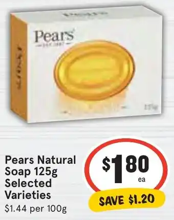 Ritchies Pears Natural Soap 125g offer