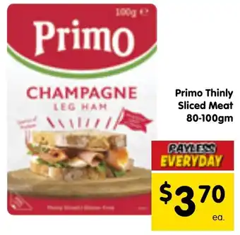 Spar Primo Thinly Sliced Meat 80-100gm offer