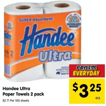 Spar Handee Ultra Paper Towels 2 pack offer