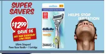 Chemist Outlet Gillette Skinguard Power Razor Handle + 1 Cartridge offer