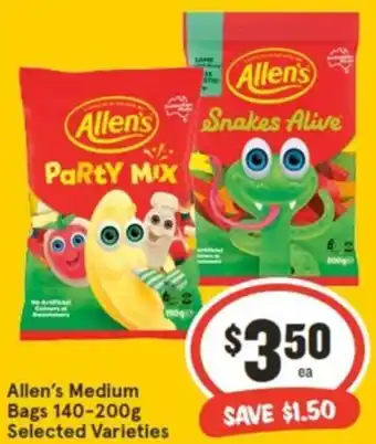 IGA Allen's Medium Bags 140-200g offer