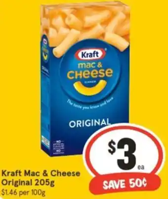 IGA Kraft Mac & Cheese Original 205g offer