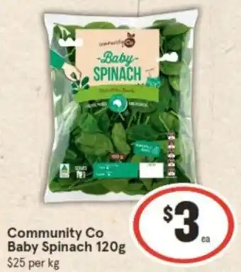 IGA Community Co Baby Spinach 120g offer