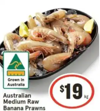 IGA Australian Medium Raw Banana Prawns per kg offer