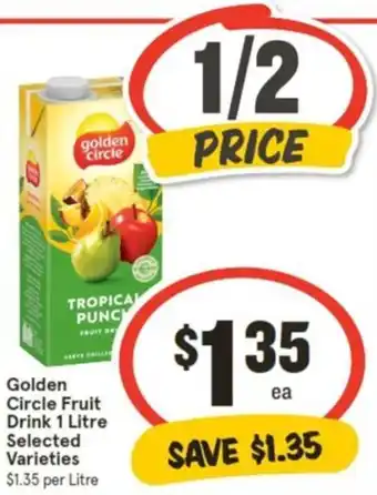 IGA Golden Circle Fruit Drink 1 Litre offer