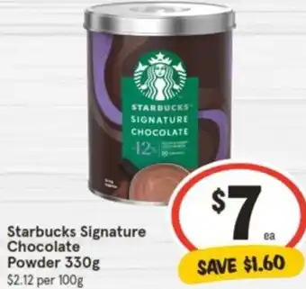 IGA Starbucks Signature Chocolate Powder 330g offer