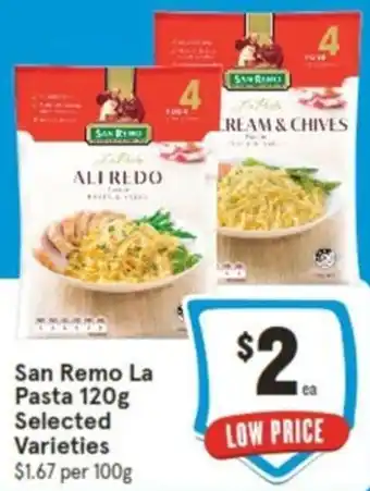 IGA San Remo La Pasta 120g offer