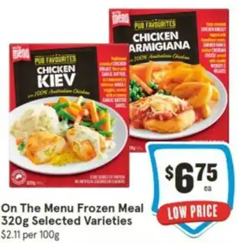 IGA On The Menu Frozen Meal 320g offer