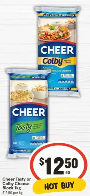 IGA Cheer Tasty or Colby Cheese Block 1kg offer