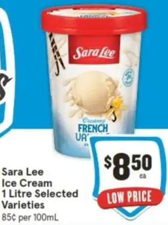 IGA Sara Lee Ice Cream 1 Litre offer