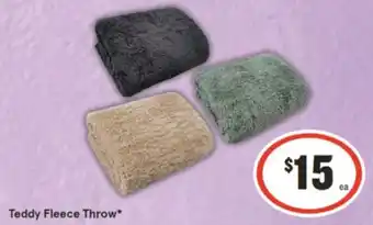 IGA Teddy Fleece Throw offer