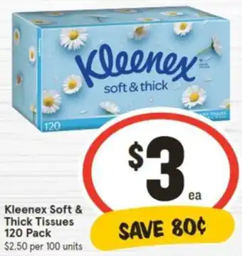 IGA Kleenex Soft & Thick Tissues 120 Pack offer