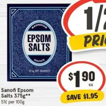 IGA Sanofi Epsom Salts 375g offer