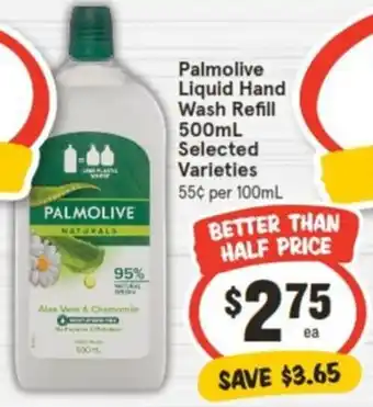 IGA Palmolive Liquid Hand Wash Refill 500mL offer