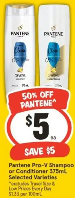 IGA Pantene Pro-V Shampoo or Conditioner 375mL offer