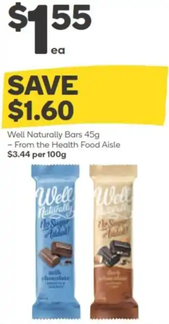 Woolworths Well Naturally Bars 45g offer