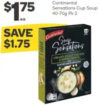 Woolworths Continental Sensations Cup Soup 40-70g Pk 2 offer