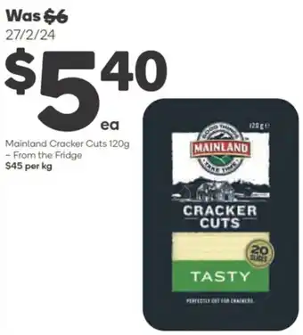 Woolworths Mainland Cracker Cuts 120g offer