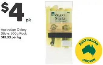 Woolworths Australian Celery Sticks 300g Pack offer