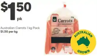 Woolworths Australian Carrots 1 kg Pack offer