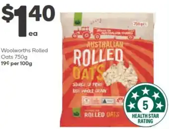 Woolworths Woolworths Rolled Oats 750g offer