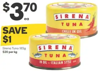 Woolworths Sirena Tuna 185g offer