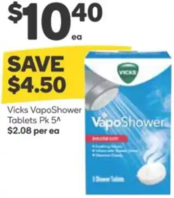 Woolworths Vicks VapoShower Tablets Pk 5 offer