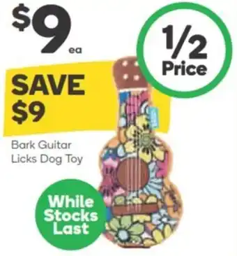 Woolworths Bark Guitar Licks Dog Toy offer