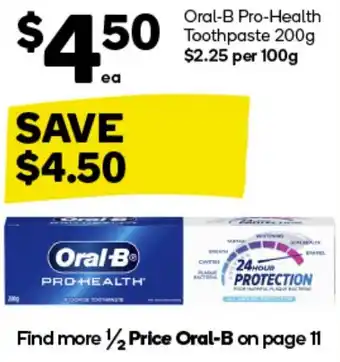 Woolworths Oral-B Pro-Health Toothpaste 200g offer