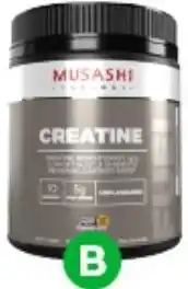 Woolworths Musashi Unflavoured Creatine 350g offer