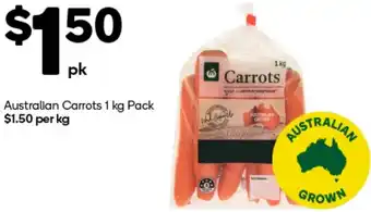 Woolworths Australian Carrots 1 kg Pack offer