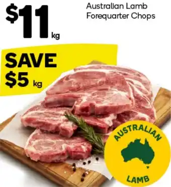 Woolworths Australian Lamb Forequarter Chops per kg offer