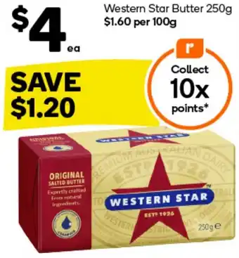 Woolworths Western Star Butter 250g offer