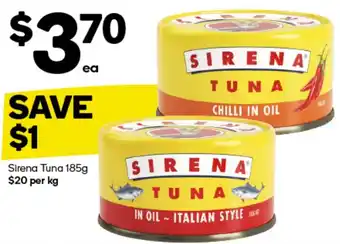 Woolworths Sirena Tuna 185g offer