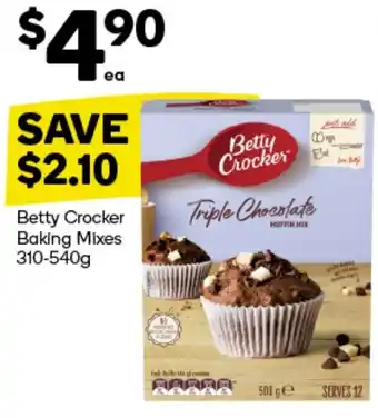 Woolworths Betty Crocker Baking Mixes 310-540g offer