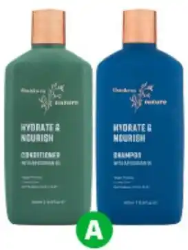 Woolworths Thanks To Nature Shampoo or Conditioner 500ml offer