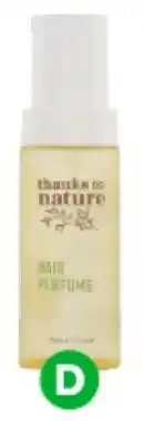 Woolworths Thanks To Nature Hair Perfume 100ml offer