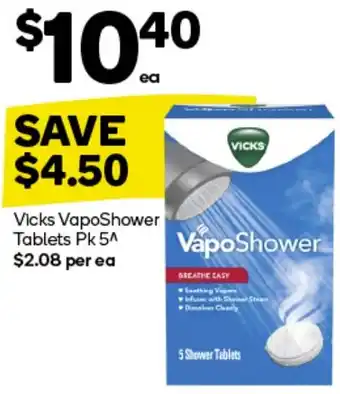 Woolworths Vicks VapoShower Tablets Pk 5 offer