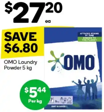 Woolworths OMO Laundry Powder 5 kg offer