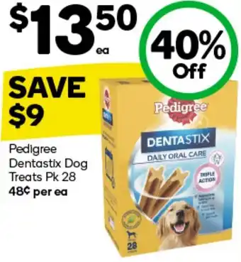 Woolworths Pedigree Dentastix Dog Treats Pk 28 offer