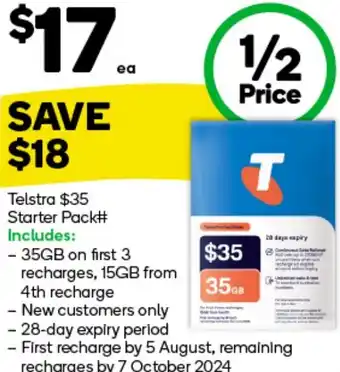 Woolworths Telstra $35 Starter Pack offer