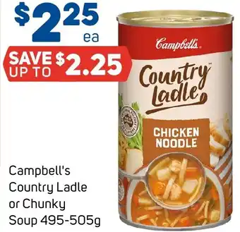 Foodland Campbell's Country Ladle or Chunky Soup 495-505g offer