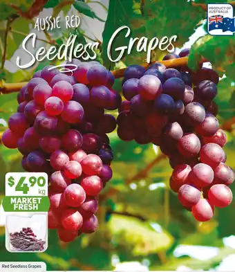 Foodland Red Seedless Grapes per kg offer